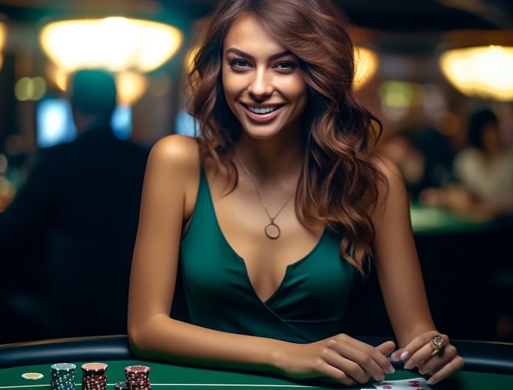 Tampilan Speed Roulette topanbet dengan dealer langsung dan roda roulette di studio profesional